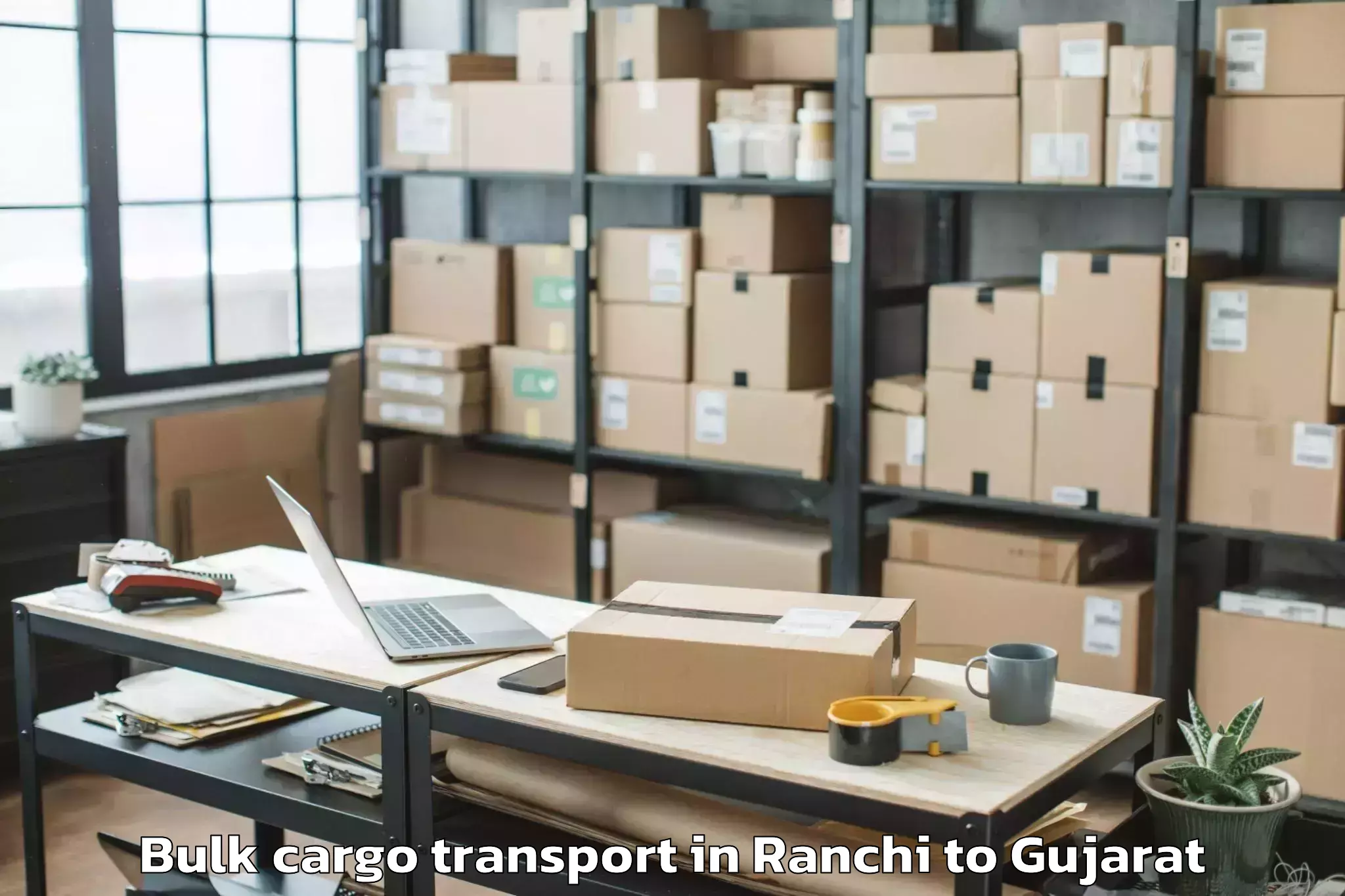 Easy Ranchi to Marwadi University Rajkot Bulk Cargo Transport Booking